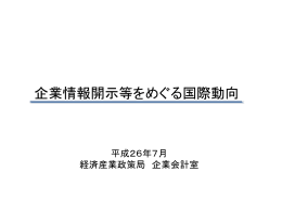 企業情報開示をめぐる国際動向（PDF形式：1453KB）