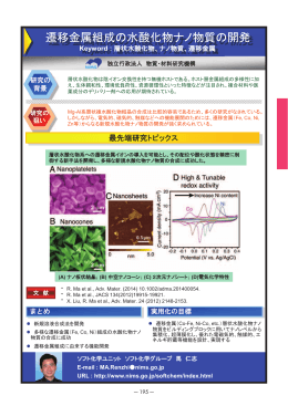 遷移金属組成の水酸化物ナノ物質の開発