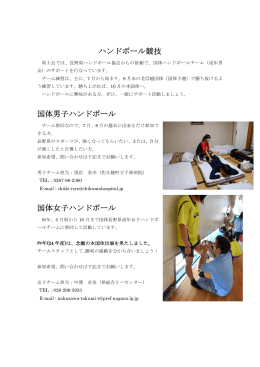 ハンドボール - 長野県理学療法士会