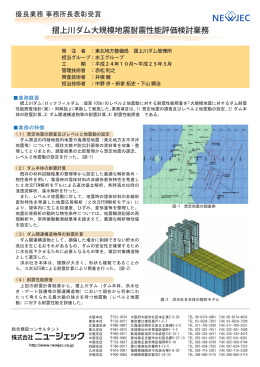 摺上川ダム大規模地震耐震性能評価検討業務