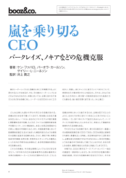 嵐を乗り切る CEO - Strategy