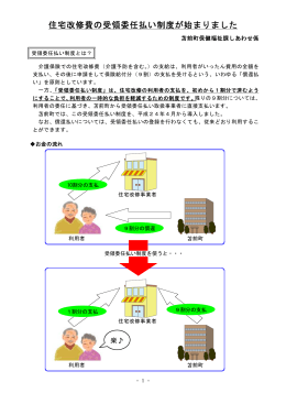 住宅改修費の受領委任払い制度が始まりました