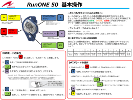 RunONE 50 基本操作