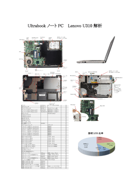 Ultrabook ノート PC Lenovo U310 解析