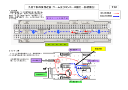 （資料1）九段下駅の乗換改善（ホーム及びコンコース階の一部壁撤去）