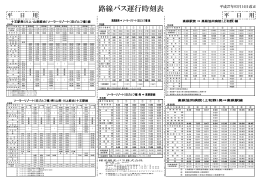 運行時刻表(2015.03.14改正）(ソーラーリゾート・高萩協同病院