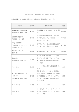 平成25年度認定先（PDF）