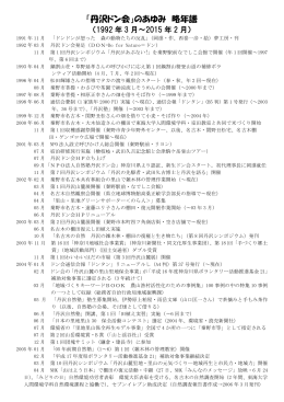 ドン会の歩み - 自然塾丹沢ドン会