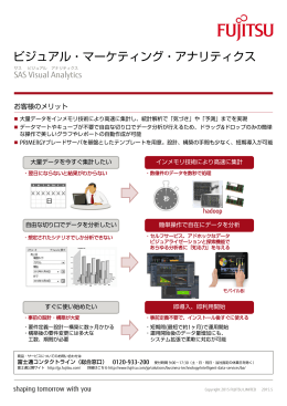 ビジュアル・マーケティング・アナリティクス - 富士通フォーラム2015