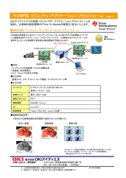 TI DSP用 ビジュアル・アプリケーション・プラットフォーム