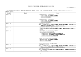 「福岡市科学館特定事業：様式集」訂正箇所新旧対照表