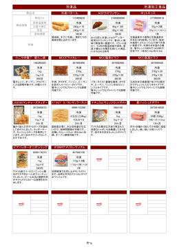 冷凍品 冷凍加工食品