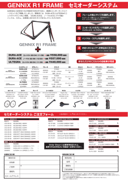 GENNIX R1 FRAME セミオーダーシステム