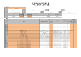 年4月1日現在 平成 27 社会福祉法人現況報告書