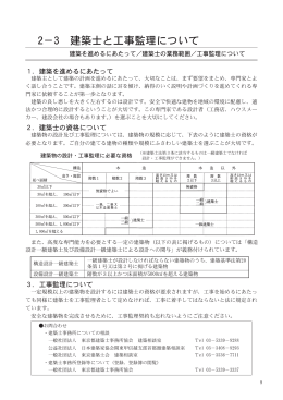 2-3 建築士と工事監理について（PDF形式 500キロバイト）