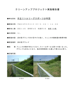 クリーンアッププロジェクト実施報告書