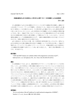 非遺伝毒性のp53 の活性化とATM またはMET キナーゼの阻害による