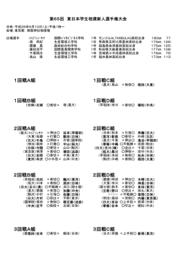 3回戦A組 2回戦D組 2回戦B組 2回戦C組 1回戦C組 1