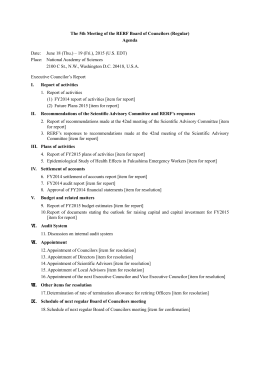 The 5th Meeting of the RERF Board of Councilors (Regular)