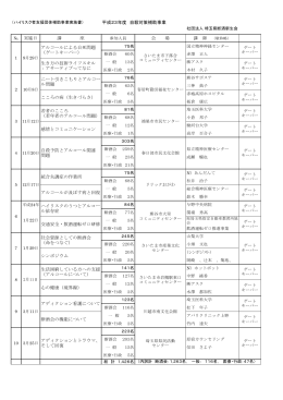 平成23年度 自殺対策補助事業 № 実施日 講 座 会