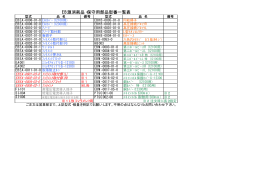 EB源消耗品・保守用部品型番一覧表