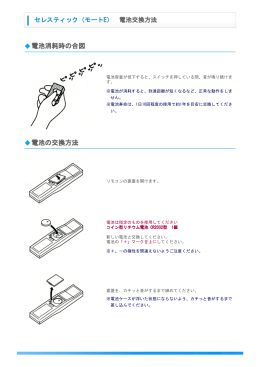 電池消耗時の合図 電池の交換方法