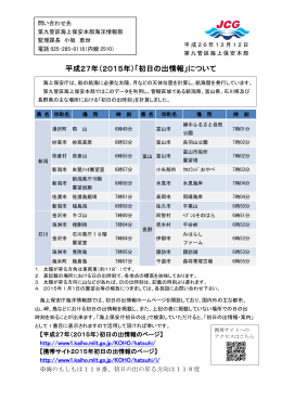 （2015年）「初日の出情報」について (H26.12.12)