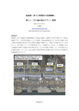 福島第一原子力発電所の処理戦略： 新しい「その場石棺化