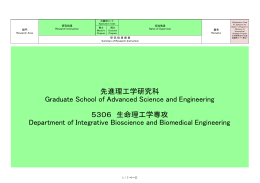 生命理工学専攻 - 早稲田大学理工学術院