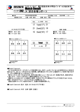 Match Result - 日本小学生バレーボール連盟