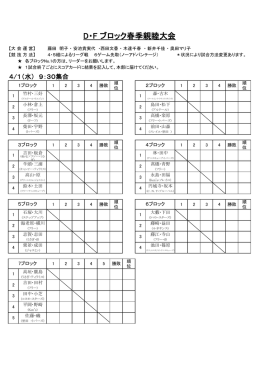 D・F ブロック春季親睦大会