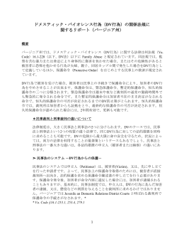 ドメスティック・バイオレンス行為（DV行為）の関係法規に 関するリポート