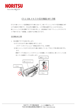 CT-2 USB メモリの受付機能 OFF 手順