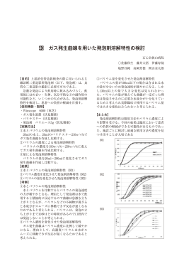 ガス発生曲線を用いた発泡剤溶解特性の検討