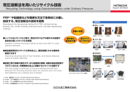 常圧溶解法を用いたリサイクル技術