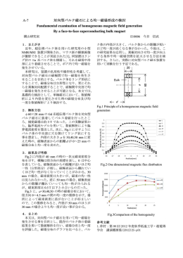 A-7対向型バルク磁石による均一磁場形成の検討（論文）