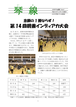 第14回親善インディアカ大会 - 長岡市小中総合支援学校ポータルサイト