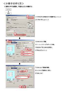 ＜小冊子の作り方＞