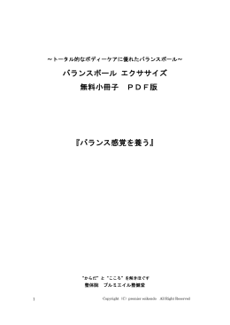 バランスボール エクササイズ 無料小冊子 PDF版 『バランス感覚を養う』