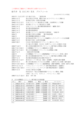 故今井 先（はじめ）先生 プロフィール