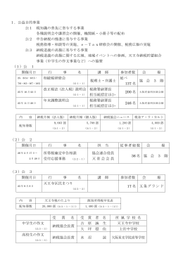 1．公益目的事業 公1 税知識の普及に寄与する事業 各種説明会や講習