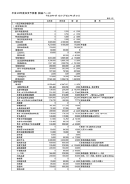 平成26年度収支予算書 (損益ベース)