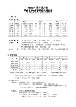 社団法人 長井法人会 平成23年度事業概況報告書