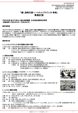 2012年度事業計画 - 東日本大震災復興支援プロジェクト