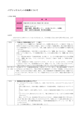 パブリックコメント実施結果（PDF：201.5KB）