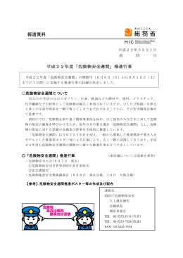 平成22年度「危険物安全週間」推進行事