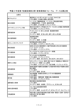 事業PRブース29社