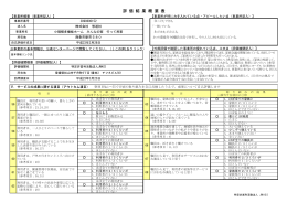 評 価 結 果 概 要 表