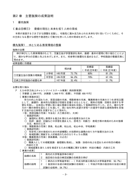 第2章 主要施策の成果説明