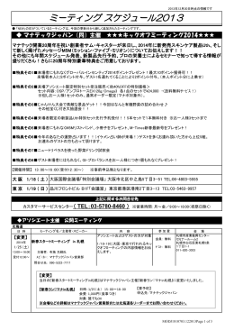 ミーティング スケジュール2013